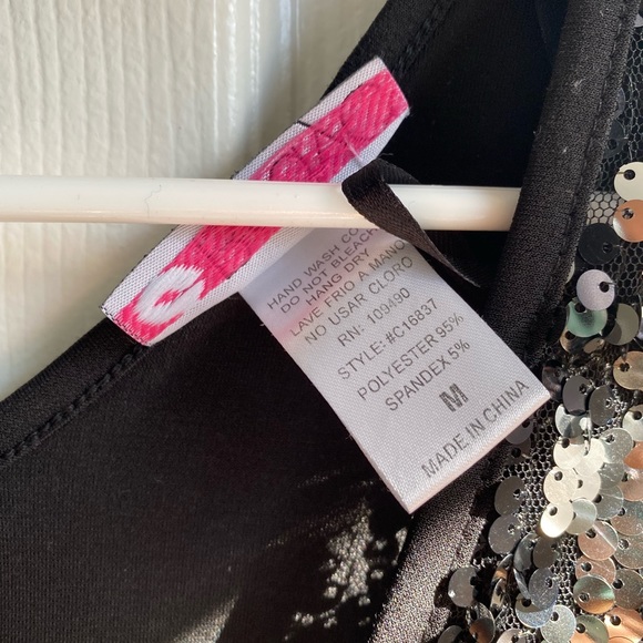 Black Sequin BodyCon Mini Dress - Picture 4 of 4